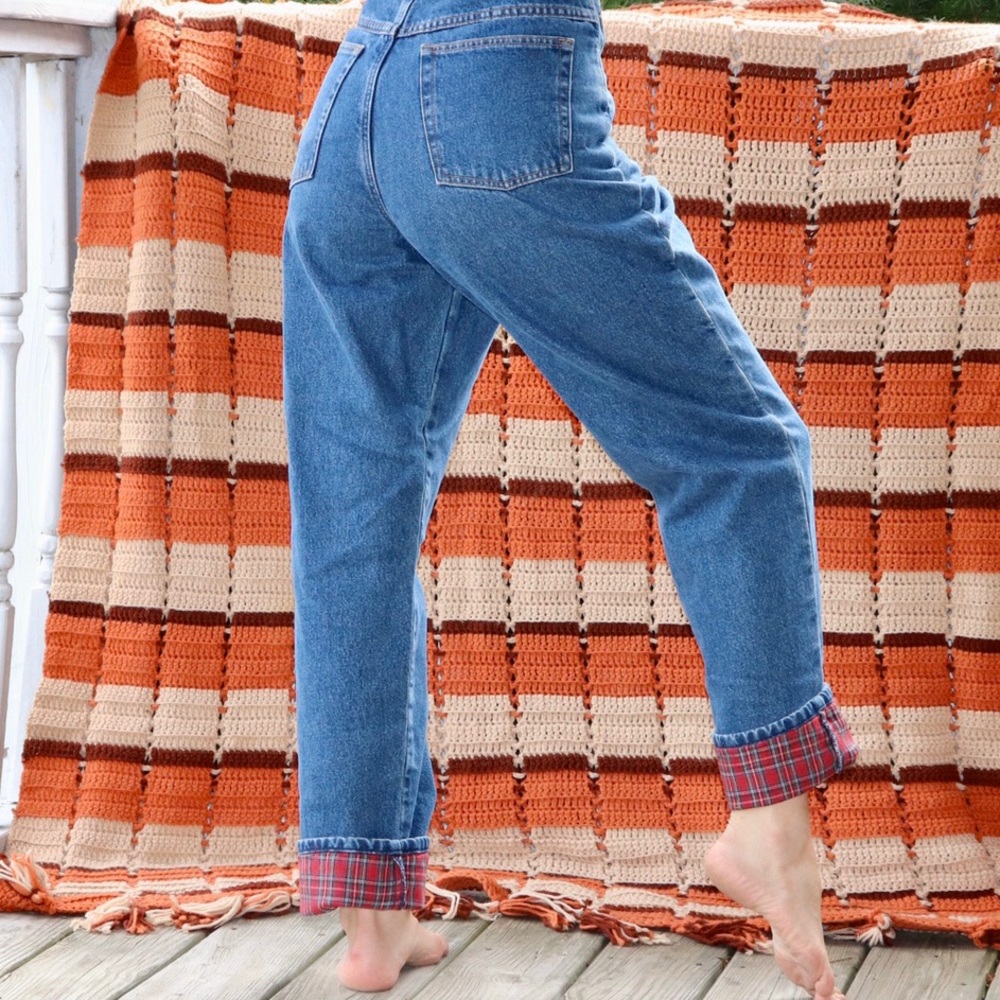 mom jeans ll bean jeans fleece